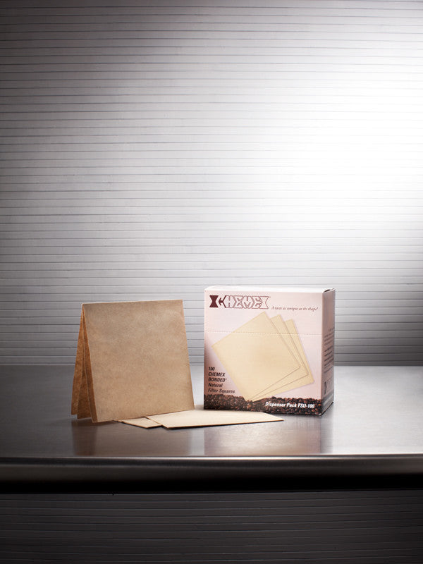 CHEMEX Pre folded Squares Bonded Filters Natural Bombastic Caf